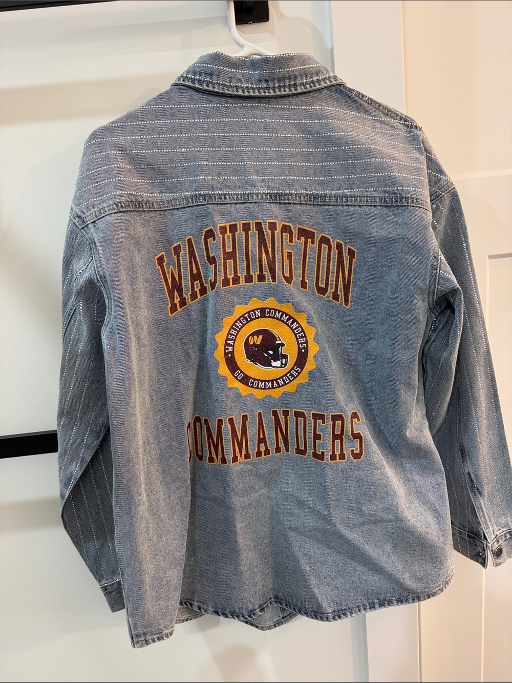 Washington Commanders Denim Jacket - Light Blue